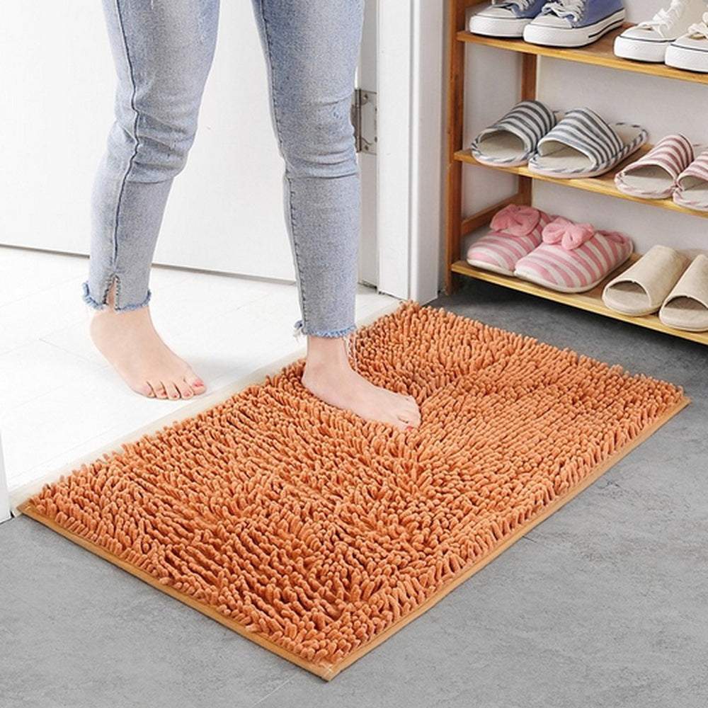 Mavi Soft Chenille Bath Mat — alternate angle view