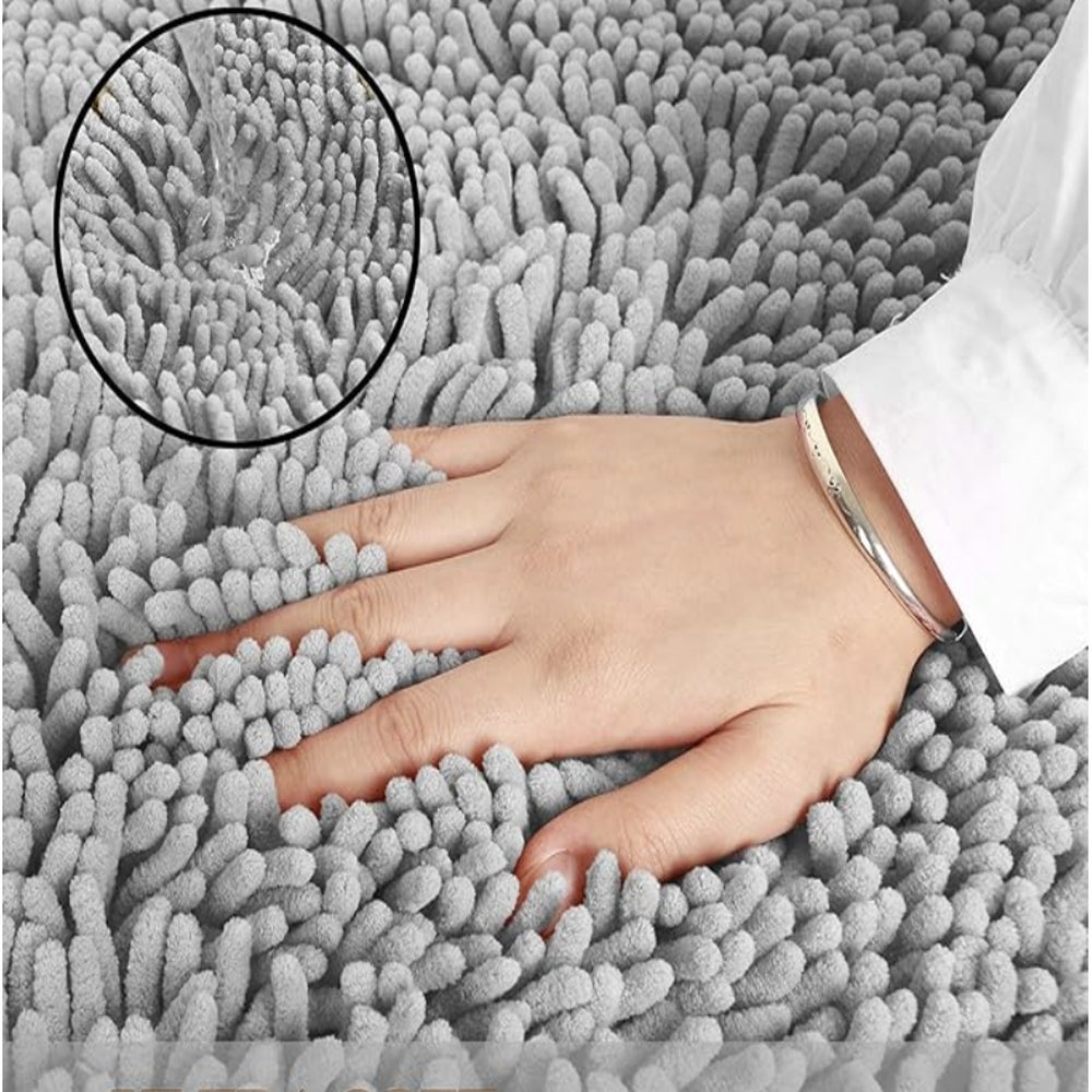 Mavi Soft Chenille Bath Mat — product detail view