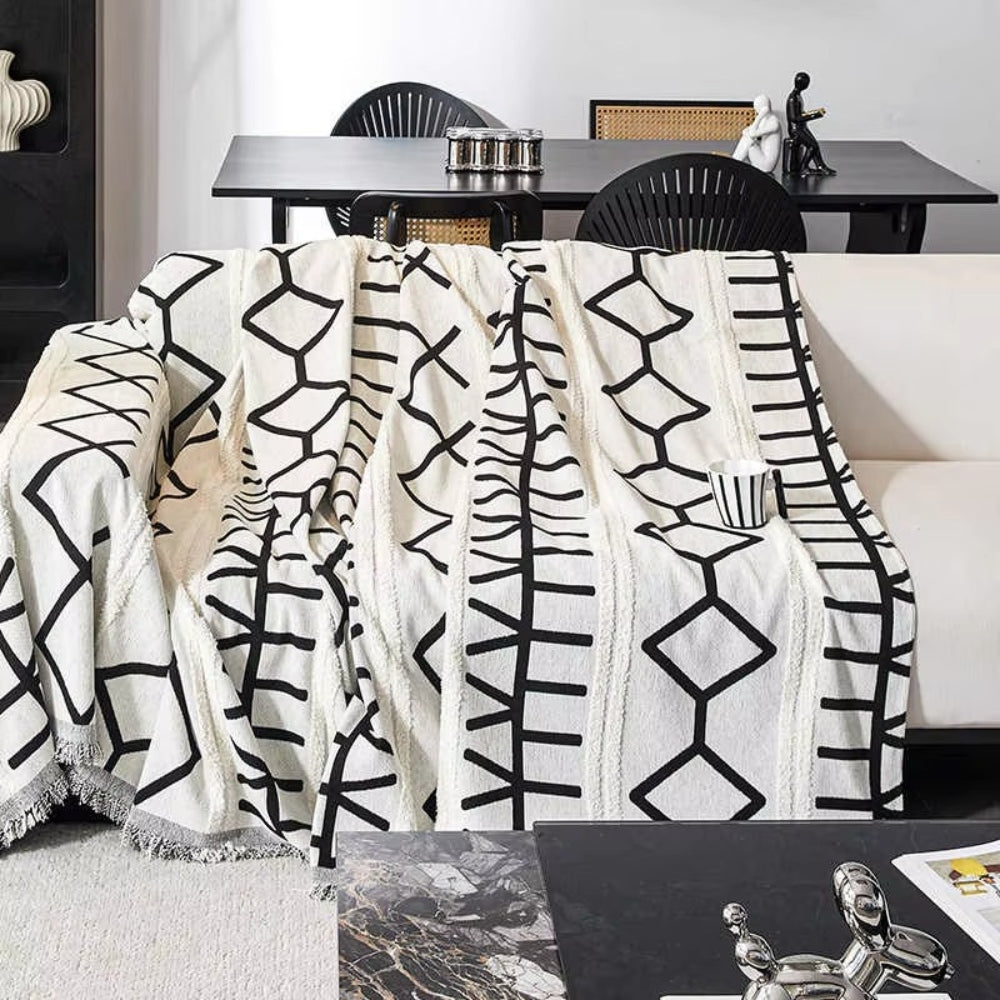 Maze Four-Season Chenille Sofa Cover — product detail view