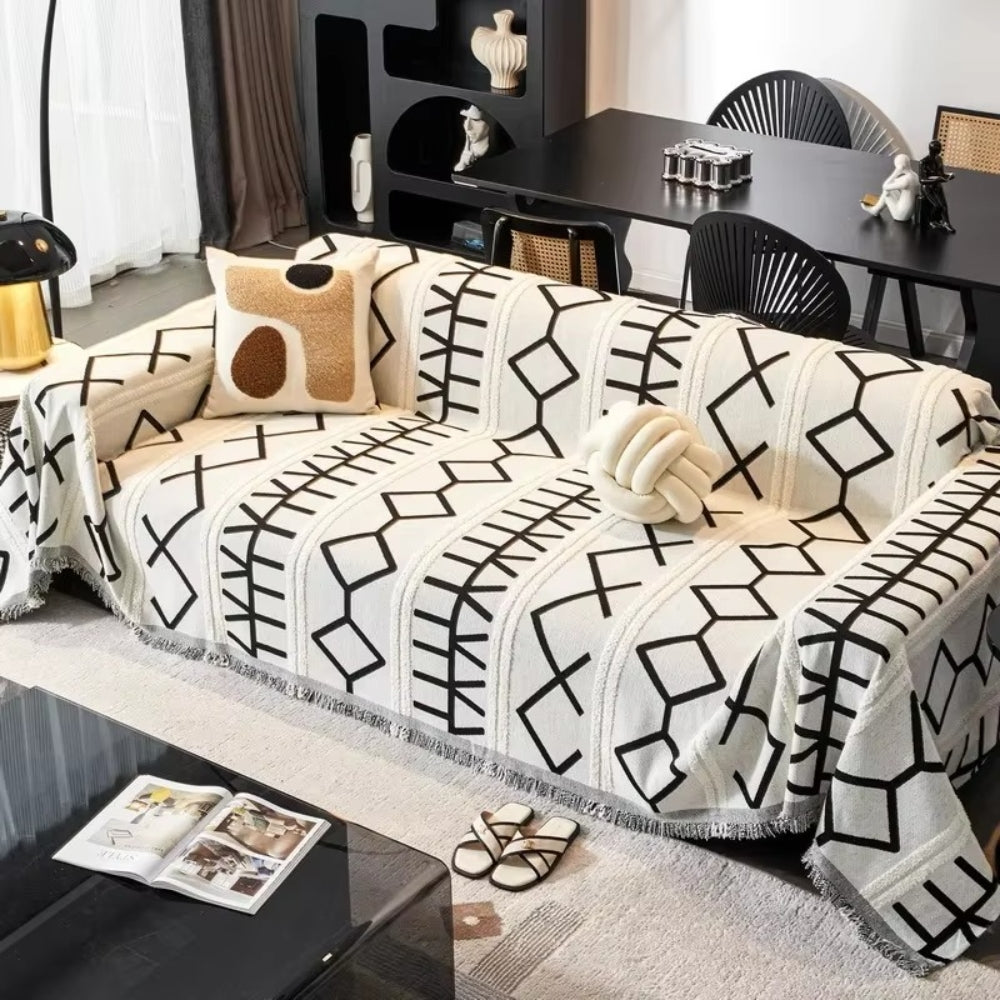 Maze Four-Season Chenille Sofa Cover — main product photo