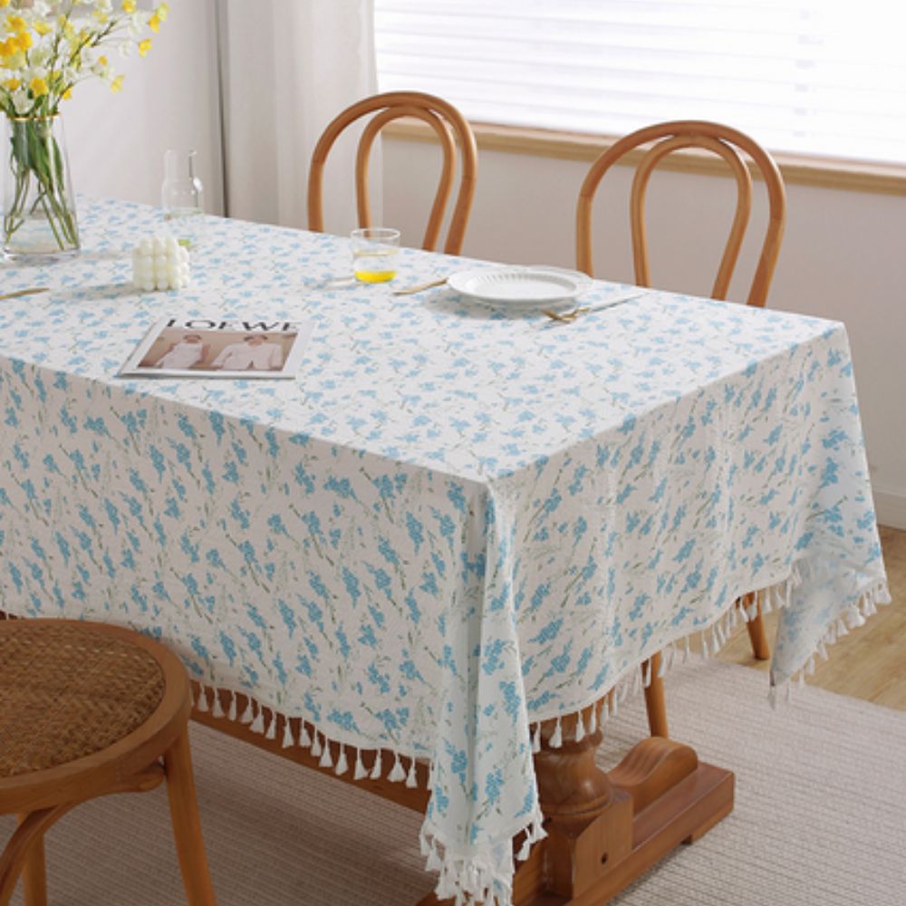Meadow Bloom Tassel Table Cloth — main product photo