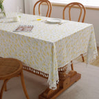 Meadow Bloom Tassel Table Cloth — alternate angle view