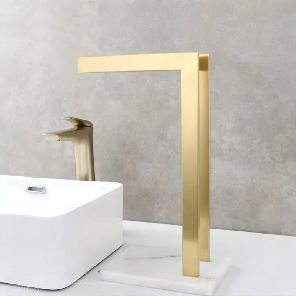 Minimalist Bathroom Vanity Double Towel Rack — product close-up