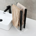 Minimalist Bathroom Vanity Double Towel Rack — product in use