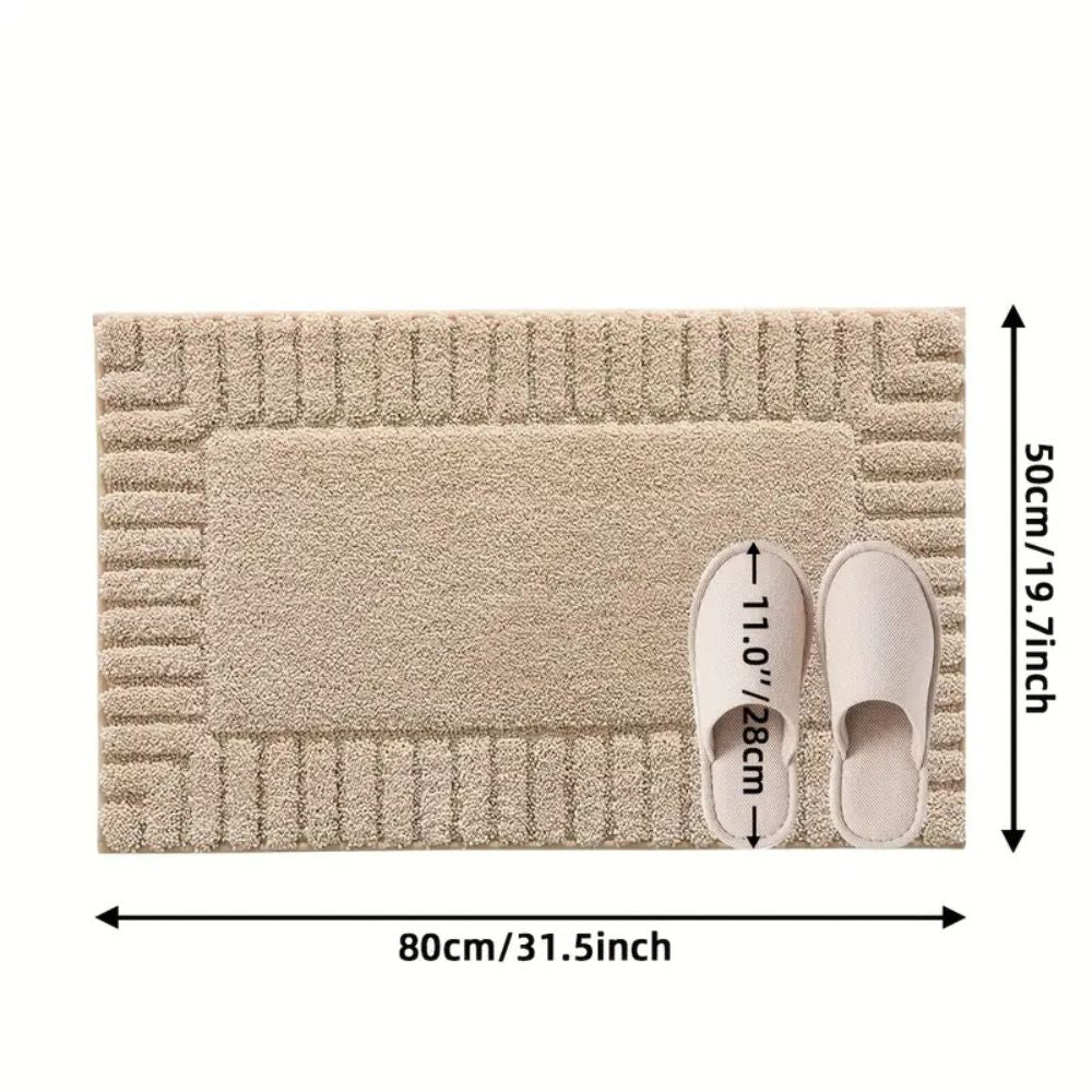 Minimalist Stripe Bath Rug Mat — product feature detail