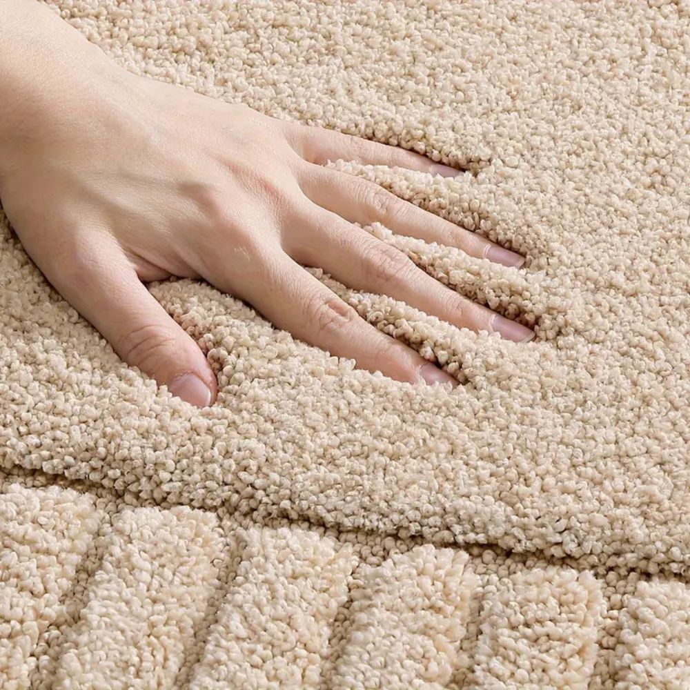 Minimalist Stripe Bath Rug Mat — product in use