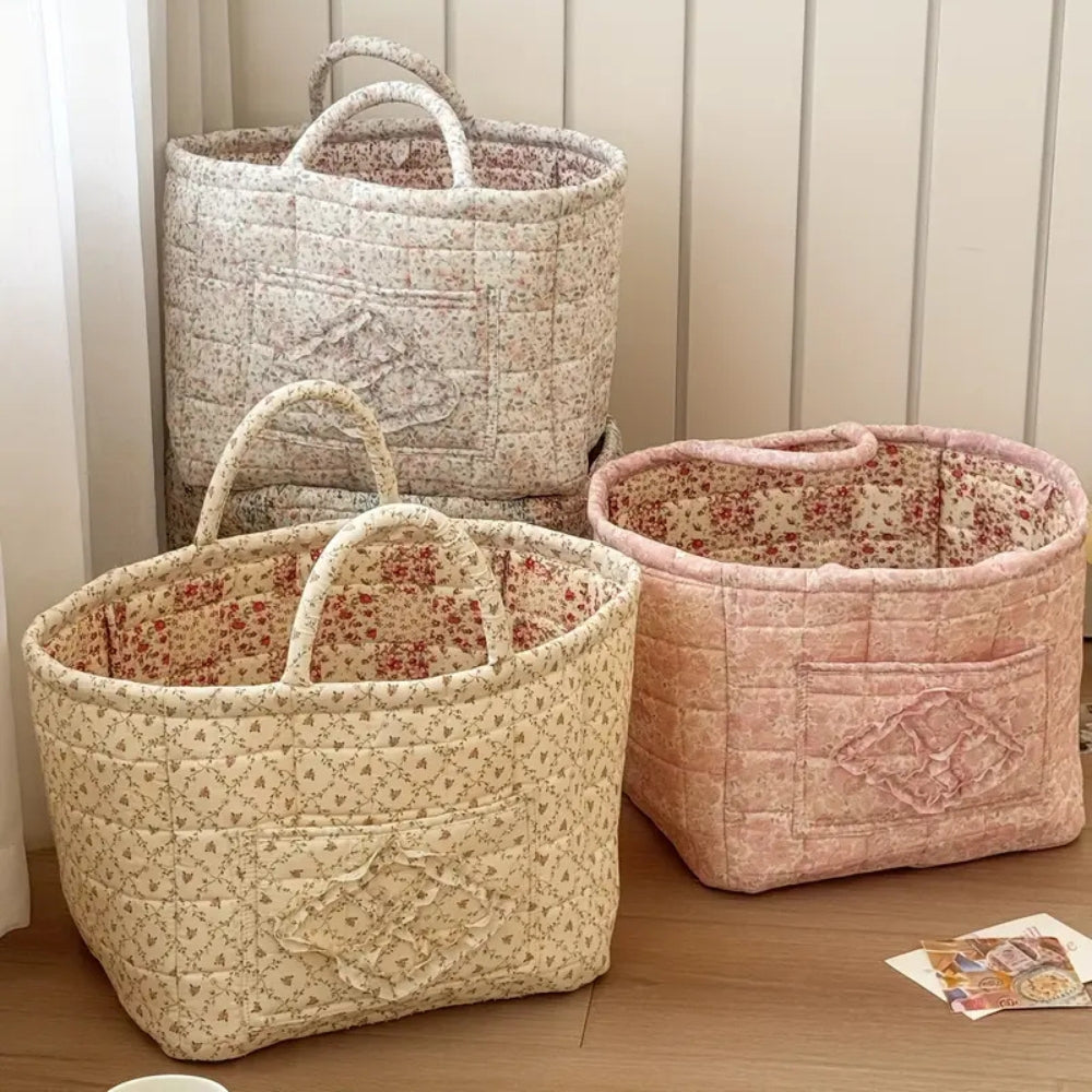 Miscellaneous Floral Quilted Storage Basket — main product photo