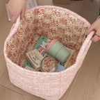 Miscellaneous Floral Quilted Storage Basket — product detail view