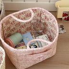 Miscellaneous Floral Quilted Storage Basket — lifestyle shot