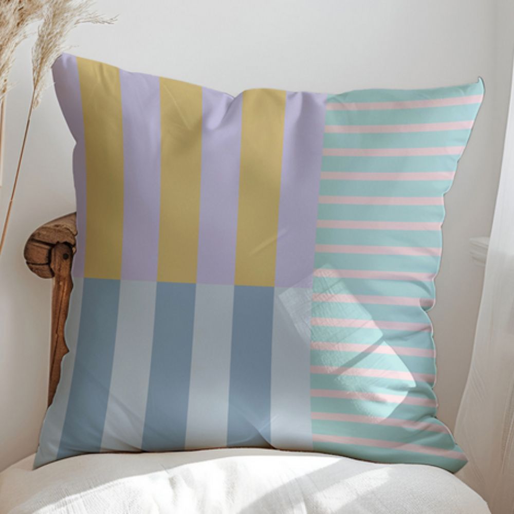 Mod Blocks Striped Cushion Cover — additional view