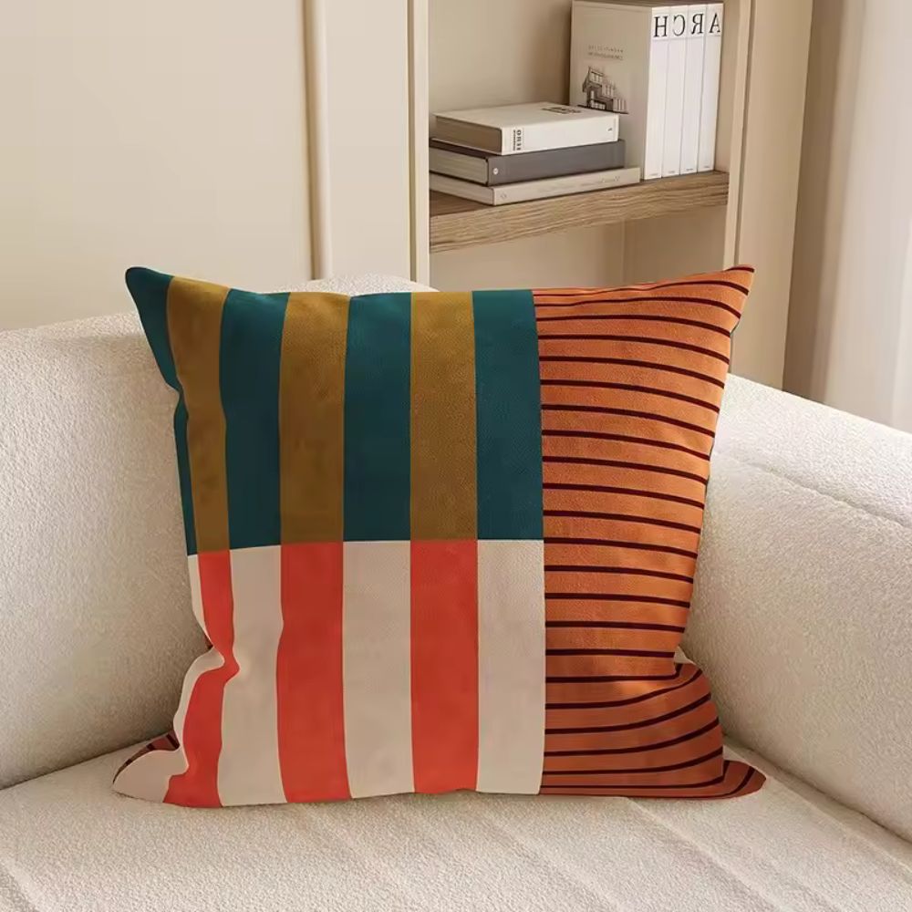 Mod Blocks Striped Cushion Cover — product feature detail