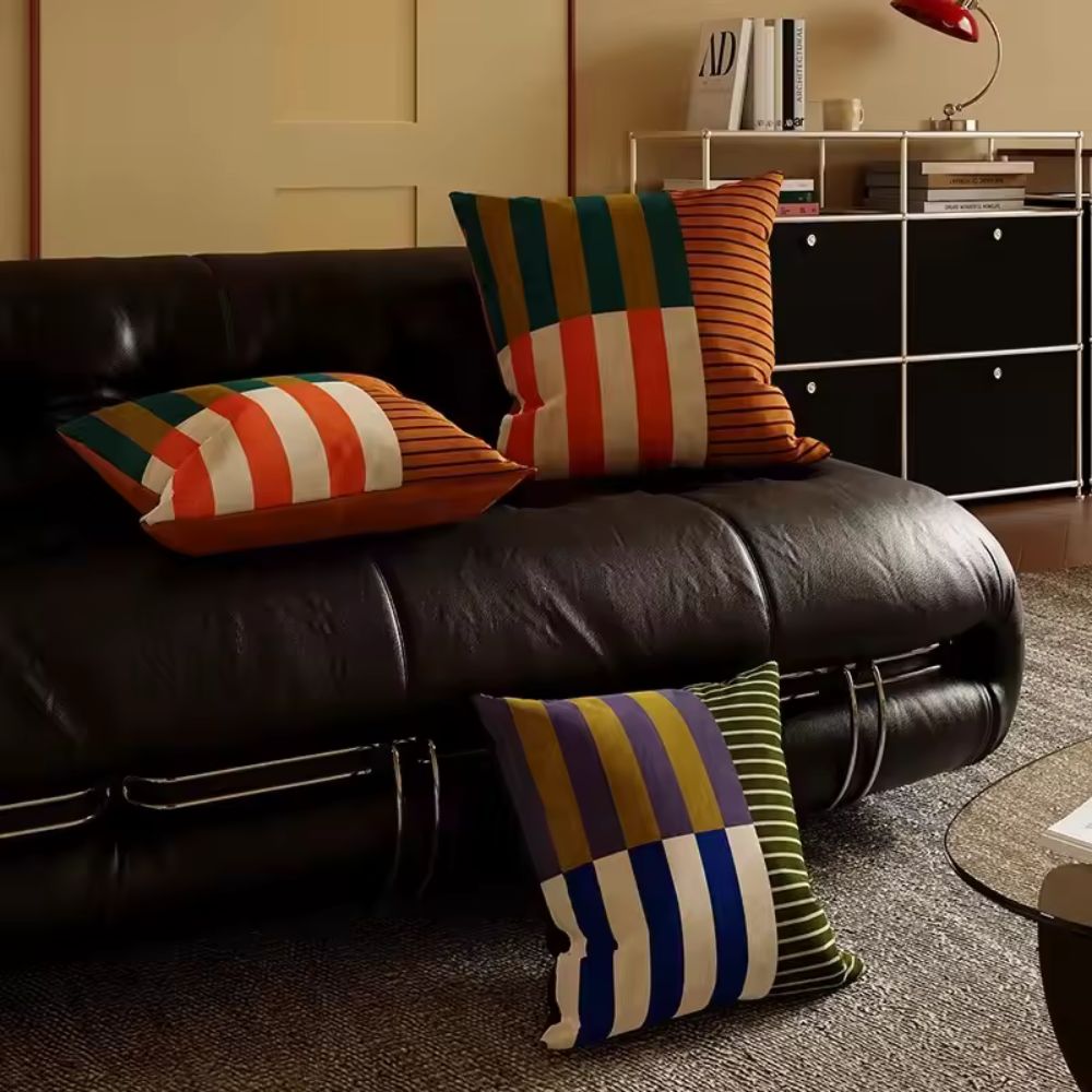 Mod Blocks Striped Cushion Cover — product close-up
