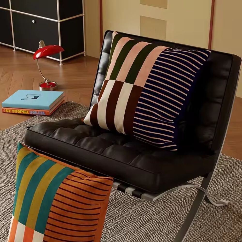 Mod Blocks Striped Cushion Cover — product in use