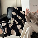 Modern Polka Dot Fleece Blanket — size and scale reference