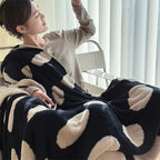 Modern Polka Dot Fleece Blanket — additional view