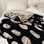 Modern Polka Dot Fleece Blanket — product detail view
