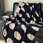 Modern Polka Dot Fleece Blanket — product in use