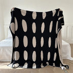 Modern Polka Dot Fleece Blanket — alternate angle view