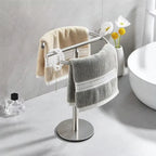 Modern Round Free-Standing Hand Towel Holder Rack — product detail view
