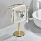 Modern Round Free-Standing Hand Towel Holder Rack — product close-up