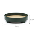 Modern Round Wooden Barbara Tray — alternate angle view