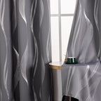 Modern Wave Pattern Blackout Curtain — product detail view