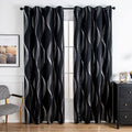 Modern Wave Pattern Blackout Curtain — size and scale reference