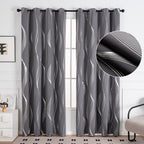 Modern Wave Pattern Blackout Curtain — product in use