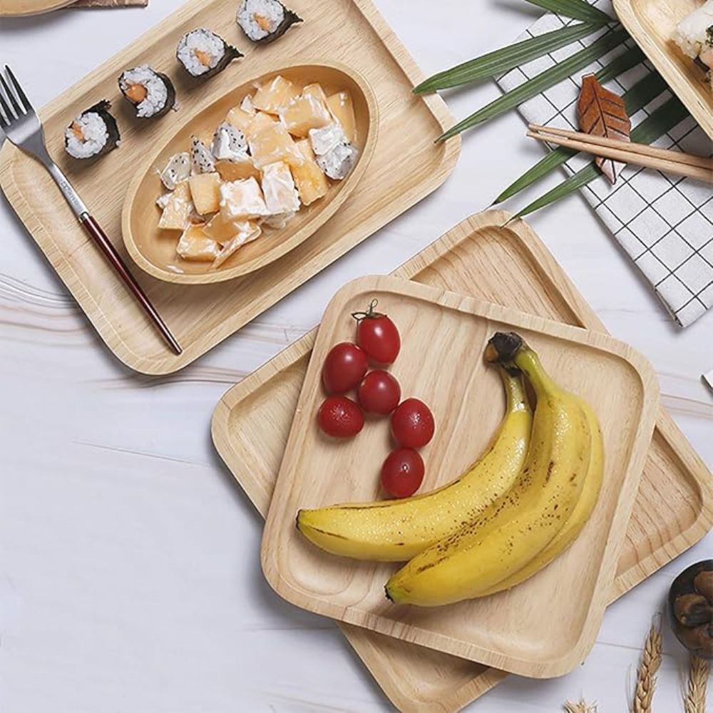Modern Zen Bamboo Serving Plate — main product photo