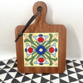 Moroccan Ebony Floral Wooden Trivets — size and scale reference
