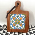 Moroccan Ebony Floral Wooden Trivets — alternate angle view