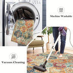 Moroccan Inspired Floral Kitchen Mat — additional view