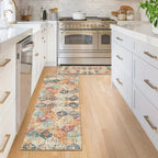 Moroccan Inspired Floral Kitchen Mat — product close-up