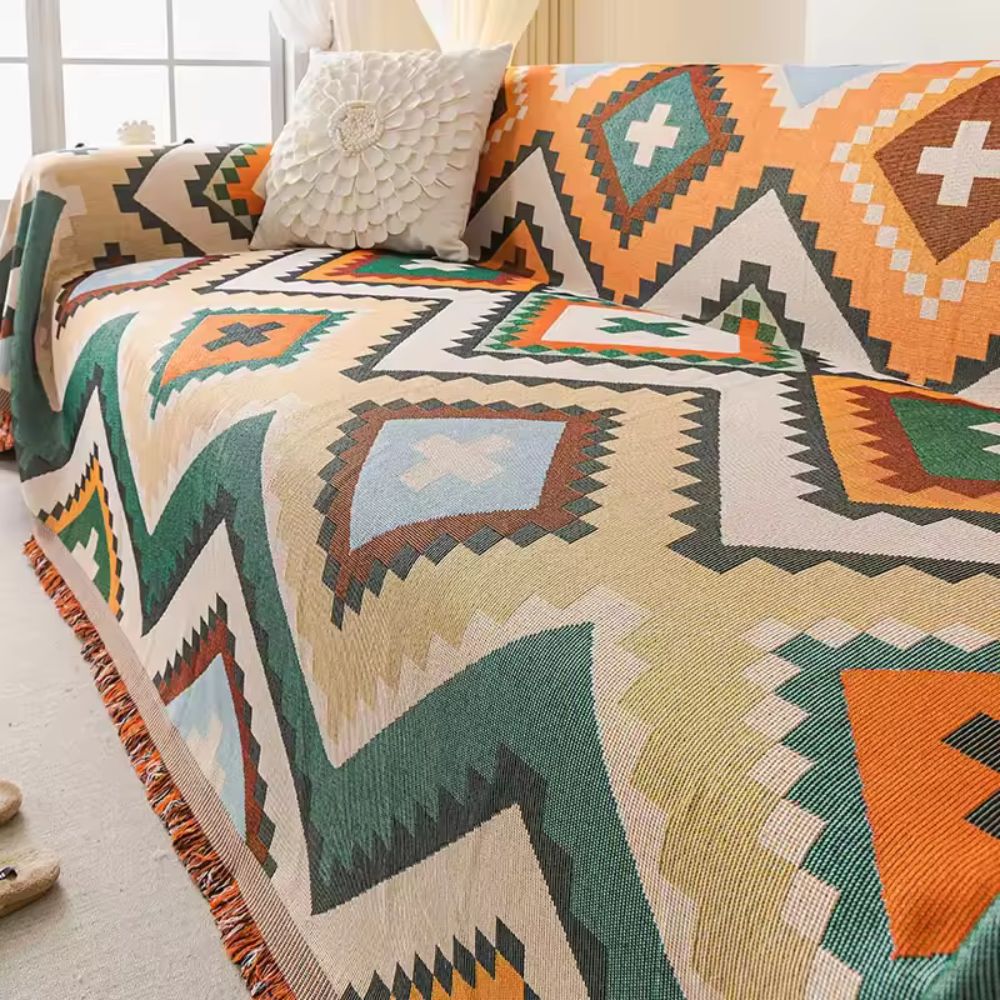 Aztec Horizon Sofa Cover — product in use
