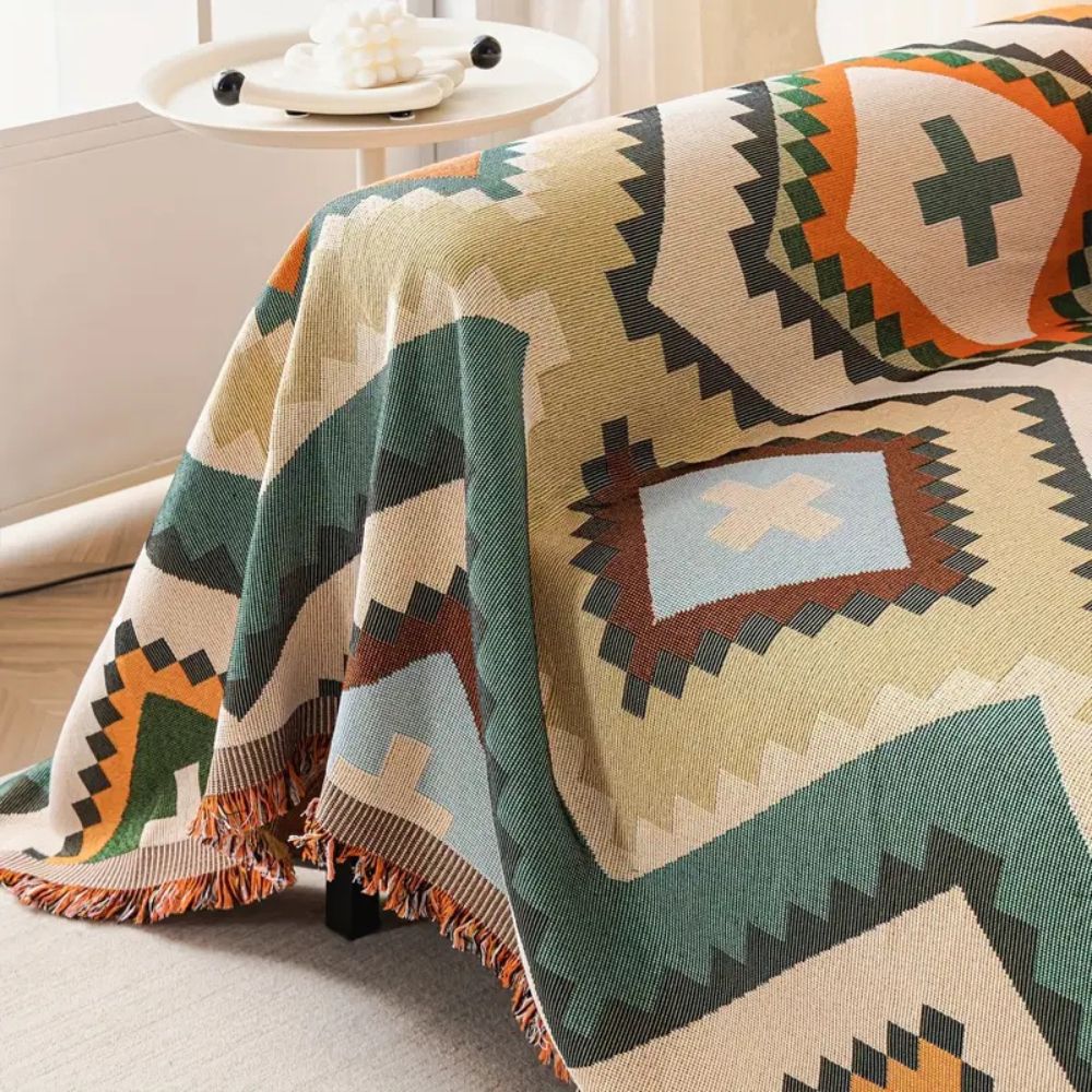 Aztec Horizon Sofa Cover — product close-up