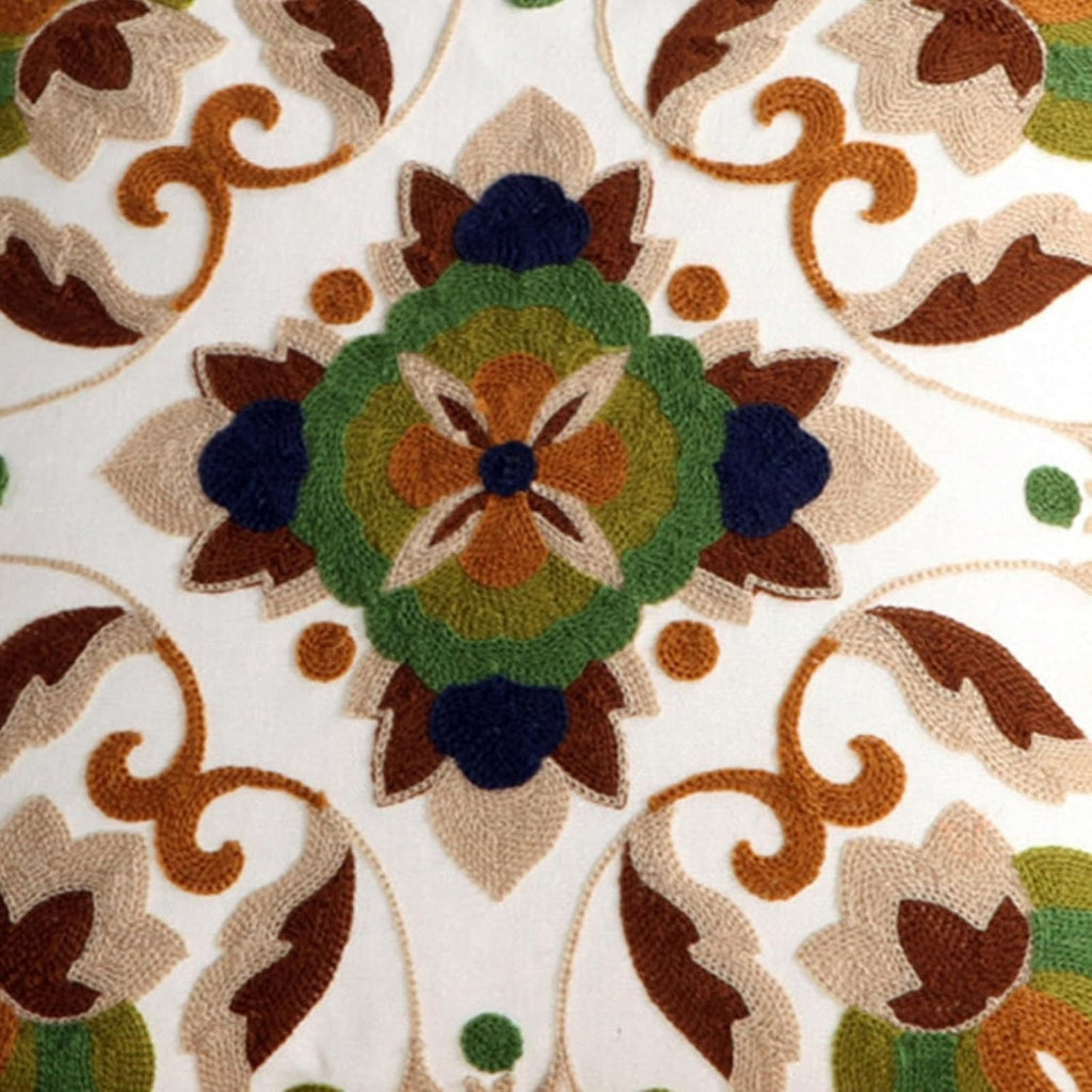 Fleur Classic Embroidery Square Sofa Cushion Cover — additional view