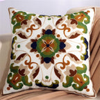 Fleur Classic Embroidery Square Sofa Cushion Cover — lifestyle shot