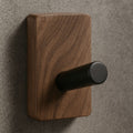 Natural Wood Hook Wall Organiser — alternate angle view