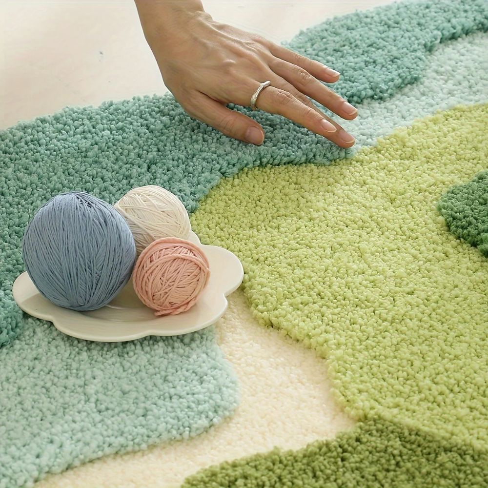 Nature Moss Floor Bath Mat — lifestyle shot
