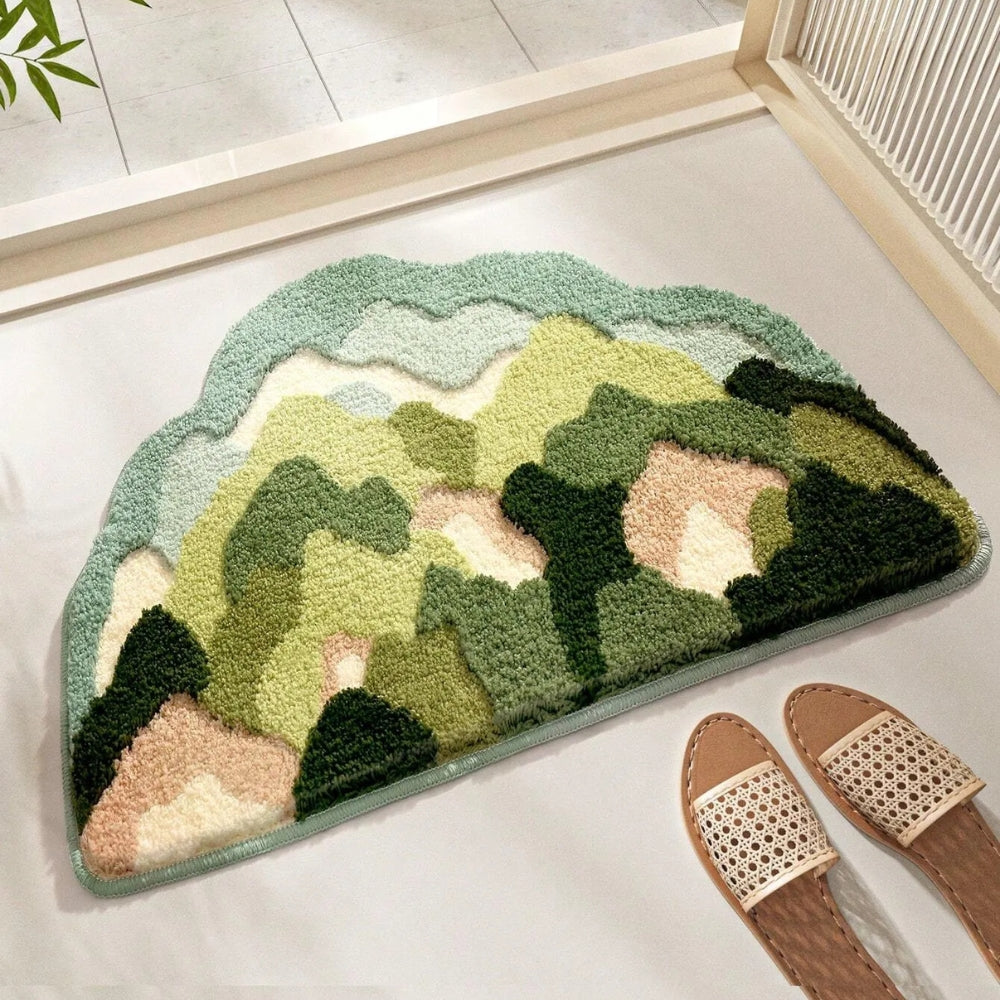 Nature Moss Floor Bath Mat — alternate angle view