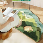 Nature Moss Floor Bath Mat — product in use