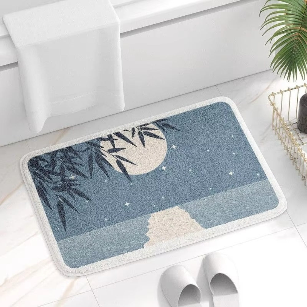 Night Sky Absorbent Bath Mat — size and scale reference