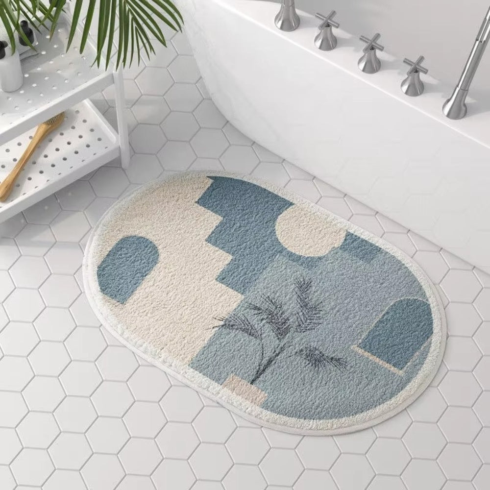 Night Sky Absorbent Bath Mat — material texture close-up