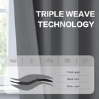 Noiréa Thermal Blackout Curtains — product in use