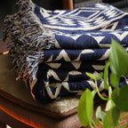 Nomad Weave Boho Throw Blanket — product in use