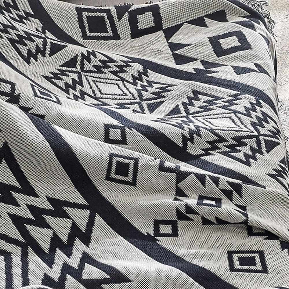 Nomad Weave Boho Throw Blanket — lifestyle shot