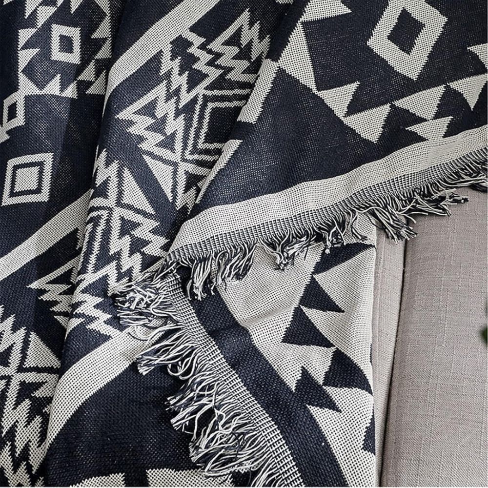 Nomad Weave Boho Throw Blanket — alternate angle view