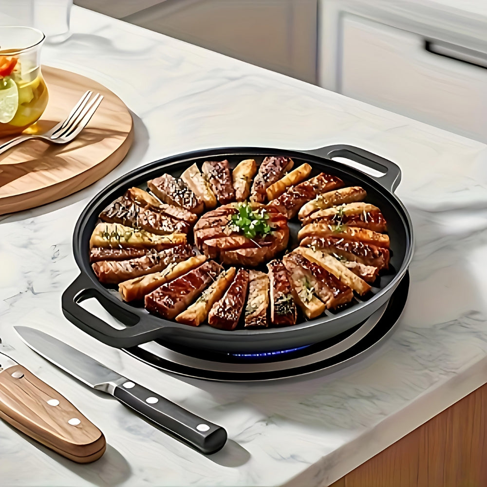 Non-Stick Cast Iron Griddle Skillet Pan — alternate angle view