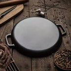 Non-Stick Cast Iron Griddle Skillet Pan — product in use