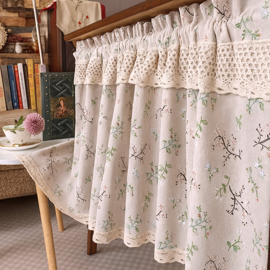 Nordic Bloom Kitchen Cabinet Curtain — main product photo